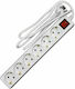 Oscar Plus Power Strip 6 Positions with Switch and Cable 1.5m