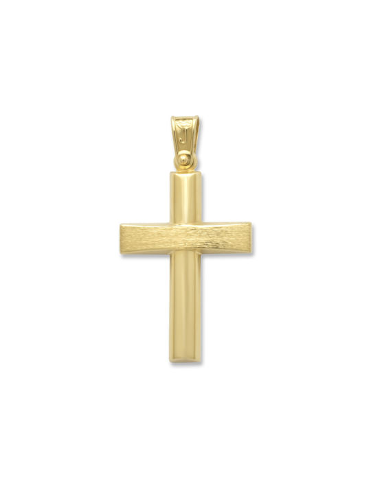 Gold cross K14 double sided