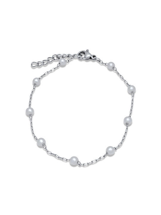 Aurore Silver Bracelet 4MM Stainless steel bracelet 316L 24-25 cm