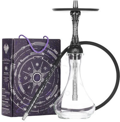 Hookah Ναργιλές X “Stratos” Μονός Μαύρος 50cm