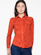 Venaton Women's Monochrome Long Sleeve Shirt Orange