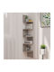 Eckregal Wand Grey Concrete 19x19x123cm