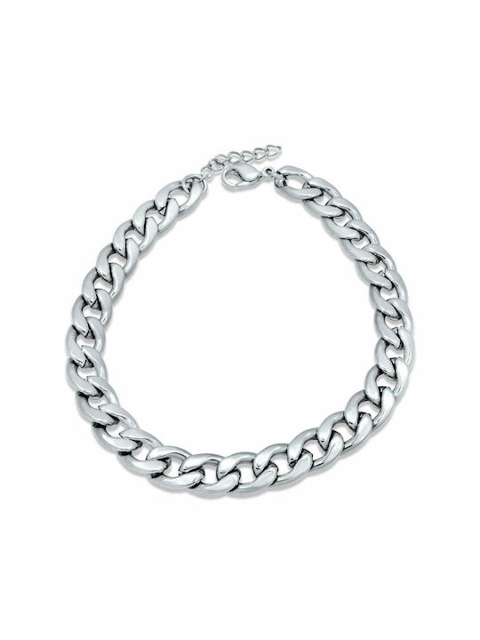 Gurmet Extra Silver Bracelet 9MM Βραχιόλι από ανοξείδωτο ατσάλι 316L 22-23 cm