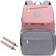 Diaper Bag Grey/Pink 26x22cm.