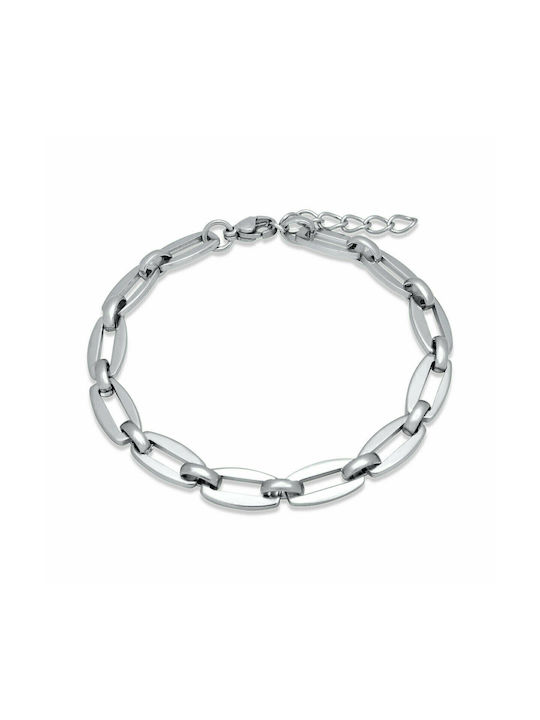 Cuore Silver Bracelet 7MM Βραχιόλι από ανοξείδωτο ατσάλι 316L 16-17 cm