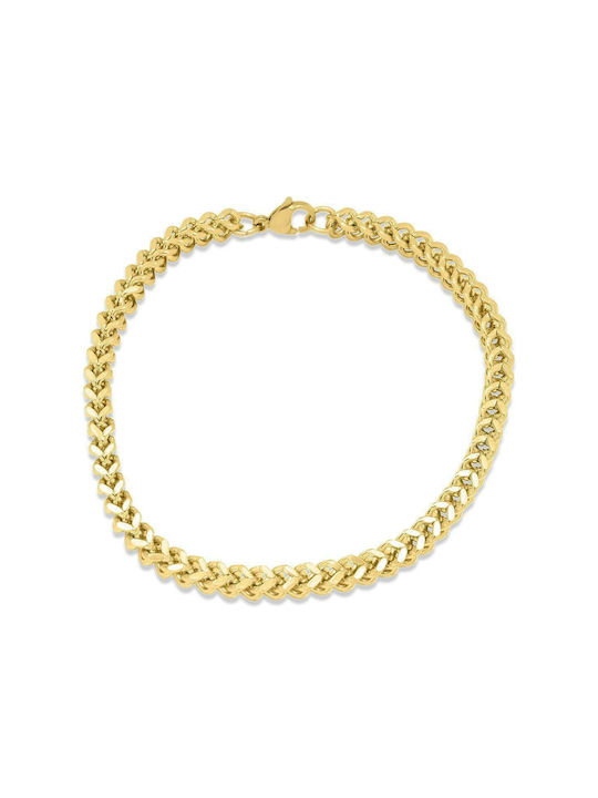 Micro Sterling Gold Bracelet 3MM Βραχιόλι από ανοξείδωτο ατσάλι 316L 23-24 cm