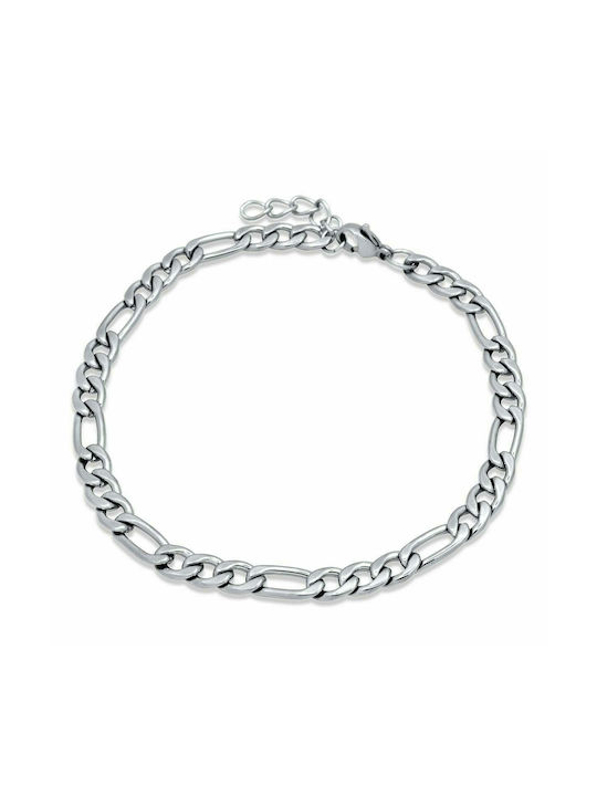 Figaro Silver Bracelet 5MM Βραχιόλι από ανοξείδωτο ατσάλι 316L 24-25 cm