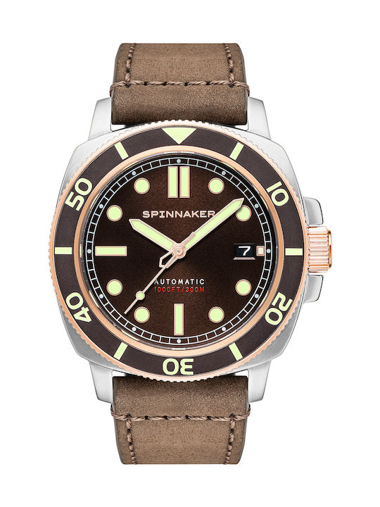 Spinnaker Hull Diver Watch Automatic with Brown...