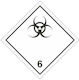 ADR Κλάση 6 Placă de avertizare Pericol biologic 25x25cm