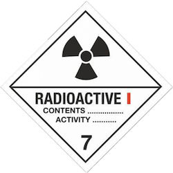 ADR Κλάση 7 Πινακίδα Τοξικές/Ραδιενεργές Ύλες 25x25εκ. ADR Κλάση 7 Πινακίδα Τοξικές/Ραδιενεργές Ύλες 25x25εκ.