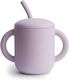 Mushie Baby Cup with Handles and Straw Simple m...