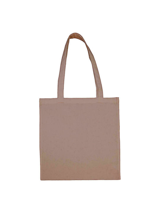 Jassz Βαμβακερή Τσάντα για Ψώνια Μπεζ Σκούρο