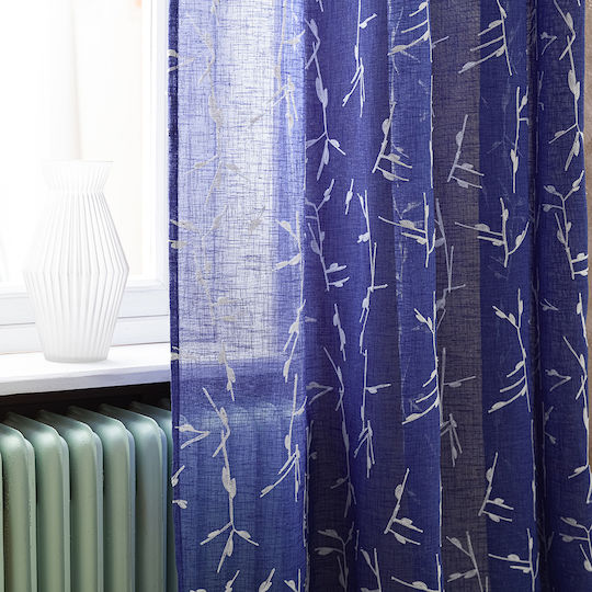 Gofis Home Dione 535 09 Marine Blue Curtain with Grommets 140x280cm