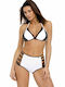 Bikini Set Push Up High Waist White