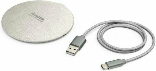 HAMA Kabellose Ladestation Qi Pad Cream Weiß (FC10 183380)