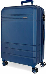 Movom Galaxy Medium Travel Suitcase Hard Blue with 4 Wheels Height 68cm.