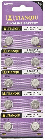 TianQiu AG6 Αλκαλικές Μπαταρίες Ρολογιών LR69 1.5V 10τμχ