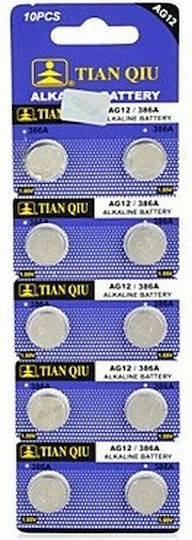 TianQiu AG12 Batterien Alkalisch für Uhren LR43 1.5V 10Stück