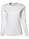 Tee Jays Interlock Damen Werbebluse Langärmelig in Weiß