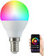 Polux Smart Lampe LED 5.5W für Fassung E14 und Form G45 RGB 470lm Dimmbar