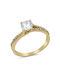 Gold solitaire ring