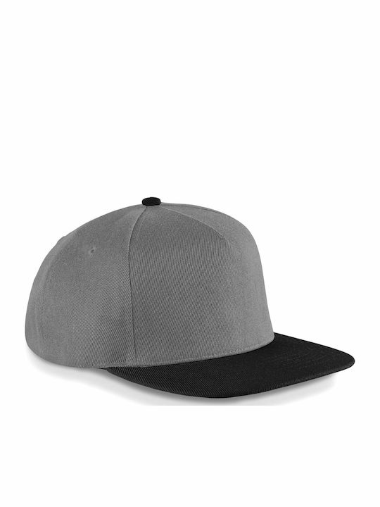 Beechfield Jockey με Ίσιο Γείσο Grey / Black
