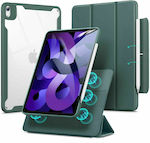 ESR Rebound Hybrid Flip Cover Synthetic Leather / Plastic Frosted Green (iPad Air 2020/2022)