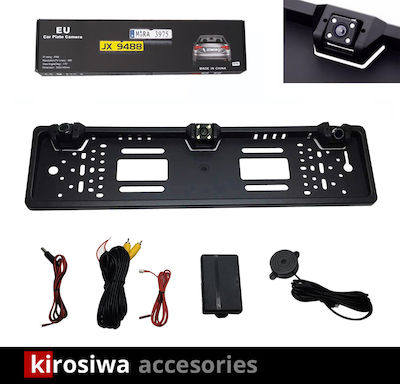 Kirosiwa Car License Plate Frame Parking System with Camera / Buzzer and 2 Sensors in Black Colour CR-3846