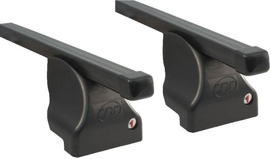 Cam Car Roof Bars Metallic 112cm for Peugeot 208 3D 3D 2012-2019 Set with Roof Rack Legs Black