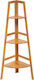 174519 Γωνιακή Επιδαπέδια Ραφιέρα Μπάνιου Bamboo με 3 Ράφια 31.9x31.9x103cm