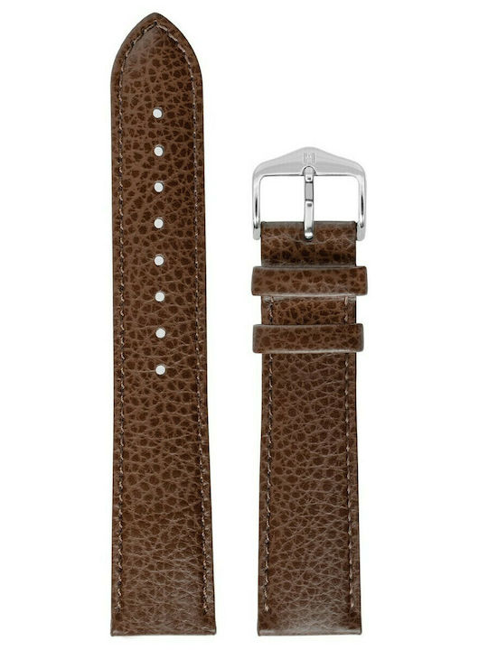 Hirsch Kansas Δερμάτινο Λουράκι Καφέ 18mm