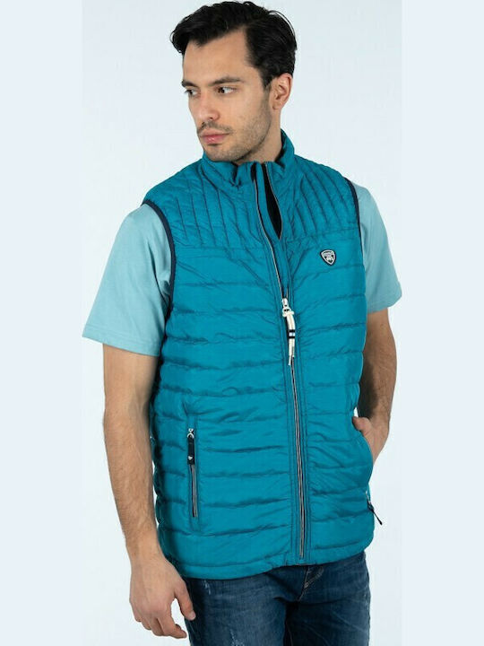S Безръкавно Puffer Тюркоазено Якето