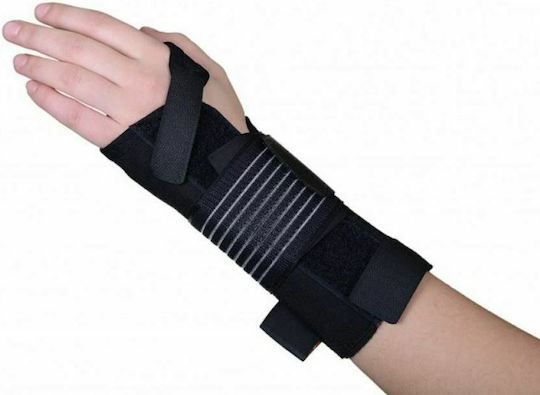 Armor Orthopedics ARH19 Πηχεοκαρπικός Νάρθηκας Αριστερής Πλευράς σε Μαύρο Χρώμα
