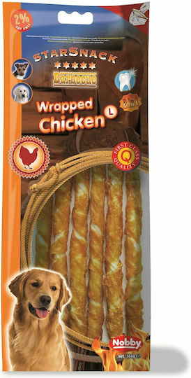 Nobby StarSnack Wrapped Dog Stick Treats Medium Breeds with Chicken 25cm 144gr 6pcs 70074
