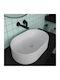 Olympia Open Oval 01 Επικαθήμενος Νιπτήρας Πορσελάνης 60x40x17cm Λευκός