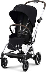 Cybex Eezy S Twist+2 SLV Verstellbar Kinderwagen Geeignet für Neugeborene Moon Black 8.6kg