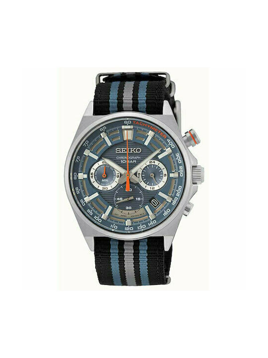 Seiko Sports Watch Chronograph Battery with Fabric Strap