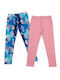 Joyce Kids Leggings Set Long Pink