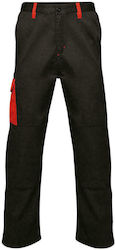 Regatta Cargo Παντελόνι Εργασίας Μαύρο Black/Classic Red