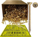 Lih Lin MDF Screw Phillips with Diameter M4 and Length 16mm 100pcs Golden