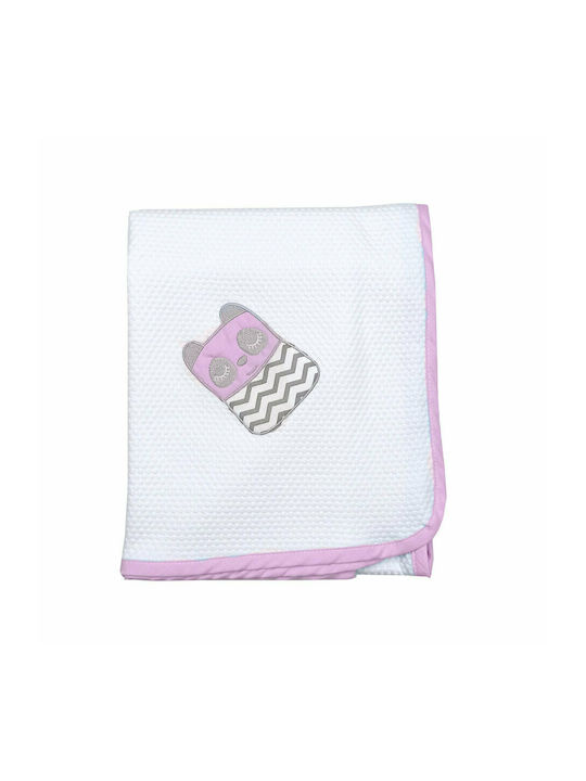 Baby Star Tiny Friends Swaddle Wrap Pink 80x80cm.