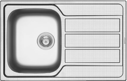 Pyramis Athena Extra 1b 1d Rev Diamond 107172901 Drop-In Мивка Inox Грапав Ш79xД50см Сребрист