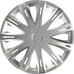AMiO Capace De Roți Auto Hubcap Spark 14" 4 Bucăți Argintii 1082