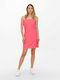 Only Summer Mini Dress with Slit Coral