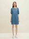 Tom Tailor Sommer Mini Kleid Blau