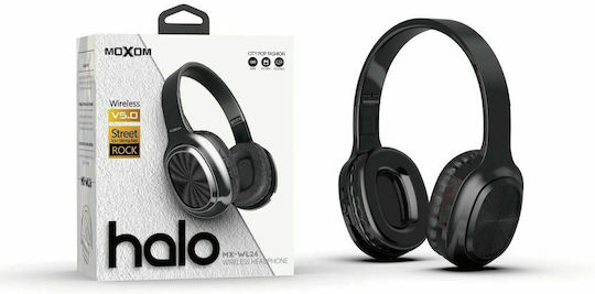 Moxom MX-WL26 Bluetooth Wireless Over Ear Headphones with Radio with 9 hours of Operation Black
