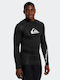 Quiksilver All Time UPF 50 Men Long Sleeve Sun Protection Shirt Black