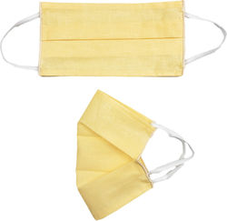 Adult Protection Mask 100% Linen YELLOW