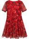 Aina Children's Dress Short Sleeve Red