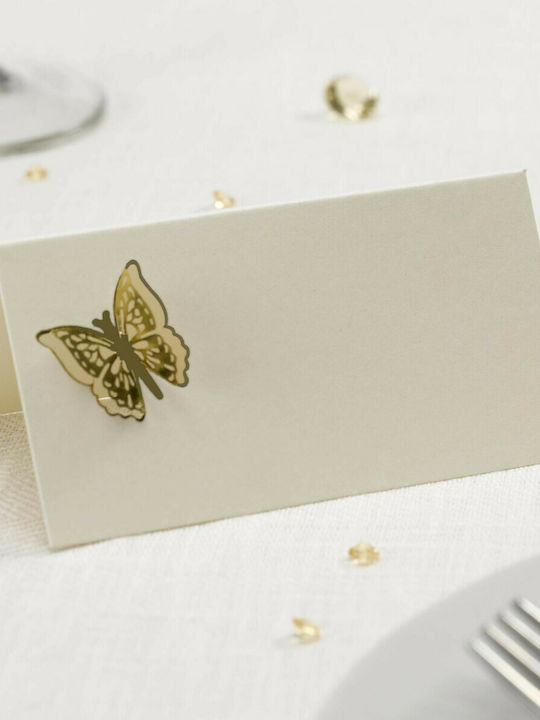 Butterfly Ivory/Gold 10τμχ